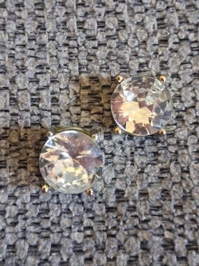 Classic Clear Crystal Stud Earrings - Silver Prong Setting